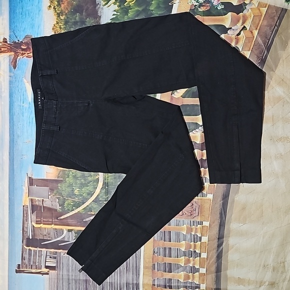 Theory Black Zippered Ankle Pants Size‎ 2 - Picture 1 of 5